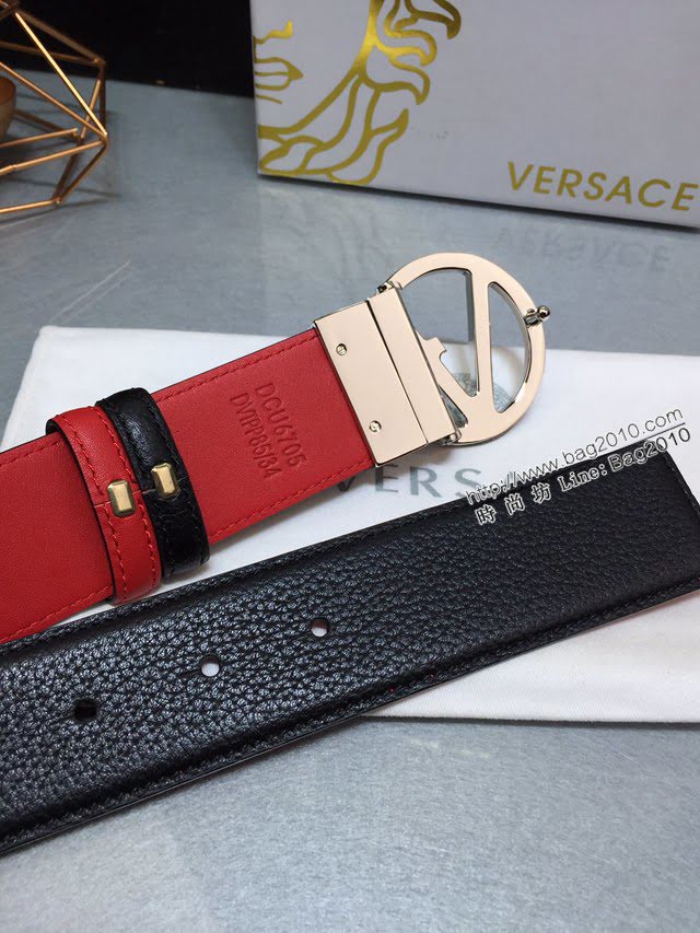 VERSVE男士皮帶 範思哲可逆皮帶 範思哲小牛皮美杜莎V型扣孔腰帶  jjp2215